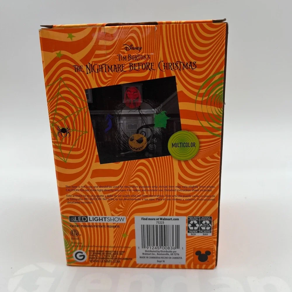 Disney Nightmare Before Christmas LED Whirl-A-Motion Plus Light‎ Projector